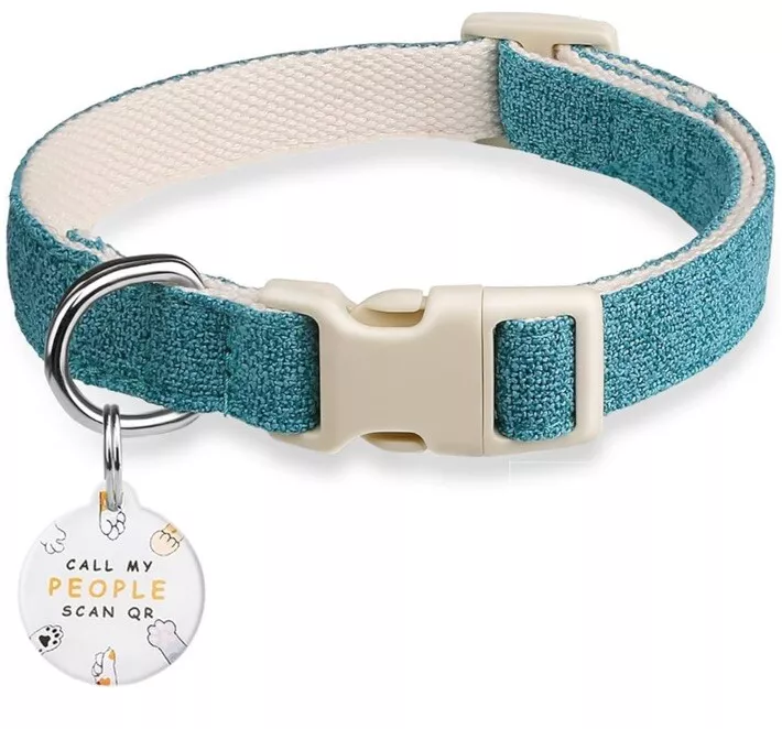 Large Size Blue Dog Collar Scannable Qr Code - view 1 of 4