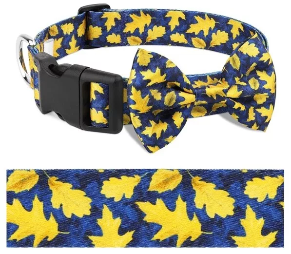 Dog Collar Cat Collar Xs Blue Bow Tie And Bell Puppy Kitten - view 1 of 4