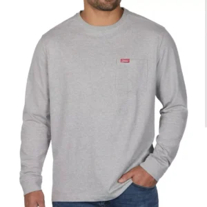 Mens Workwear Long sleeve Tee Shirt Men’s Xl Grey Fast Drying
