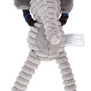 Dog Toy Large Rugged Grey Elephant Rope Plushie